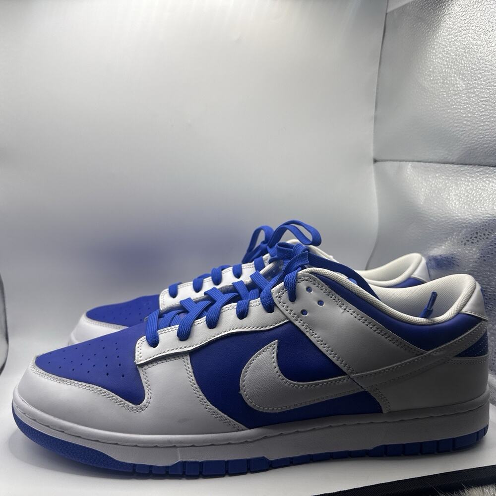 Size 15 Nike Dunk Low Retro Mens Size 15 Blue White Athletic Leather Shoes